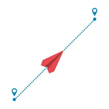 Plane and path Stock Illustration