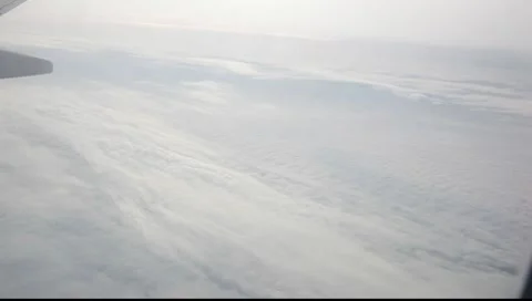 Plane and sky / clouds Stock Footage 7908088