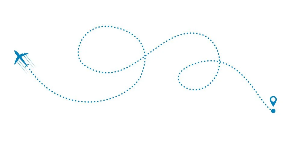 Plane and track Stock-Illustration