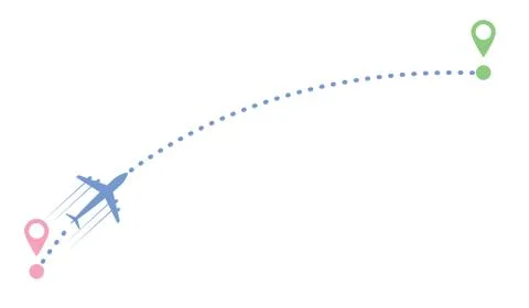 Plane and track Stock Illustration