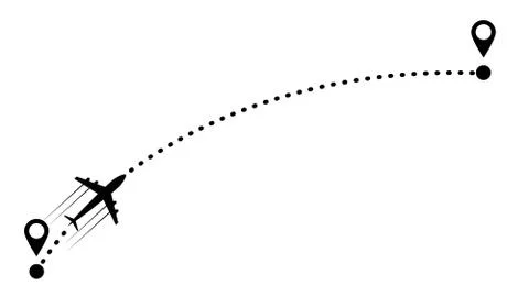 Plane and track Stock Illustration