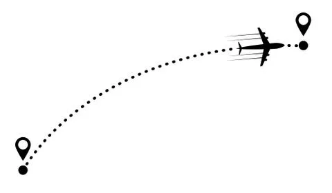 Plane and track Stock Illustration