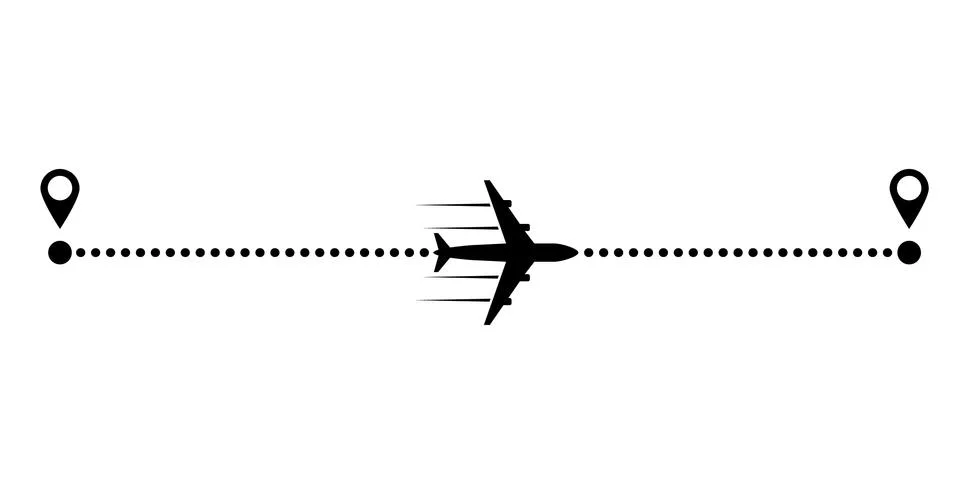 Plane and track Stock Illustration