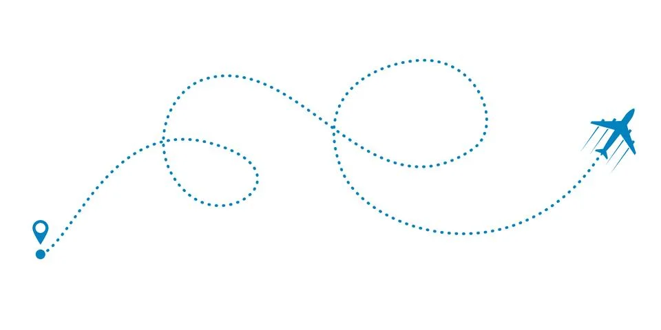 Plane and track Stock Illustration