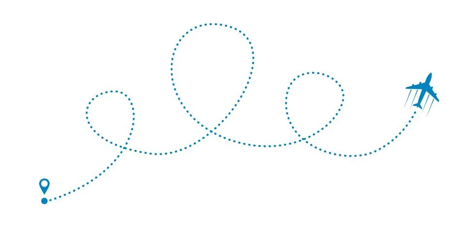 Plane and track Stock Illustration