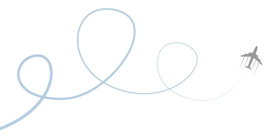 Plane and track Stock Illustration