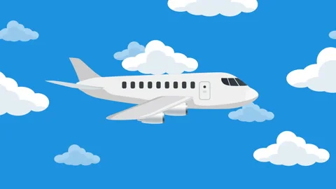 Plane animation. seamless loop Stock Footage 168429959