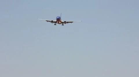 Plane on Approach Stock Footage 8694590