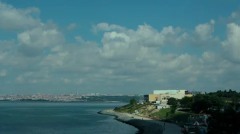 Plane approaching over the sea. Stock Footage 39560259