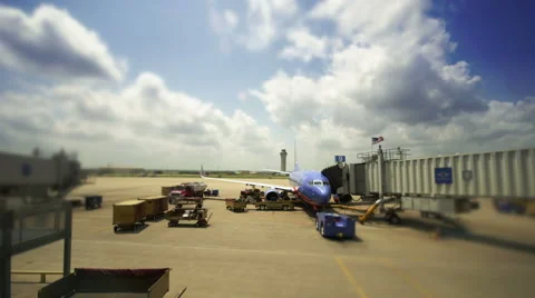 Plane Baggage Loading Area 스톡 동영상 46633675