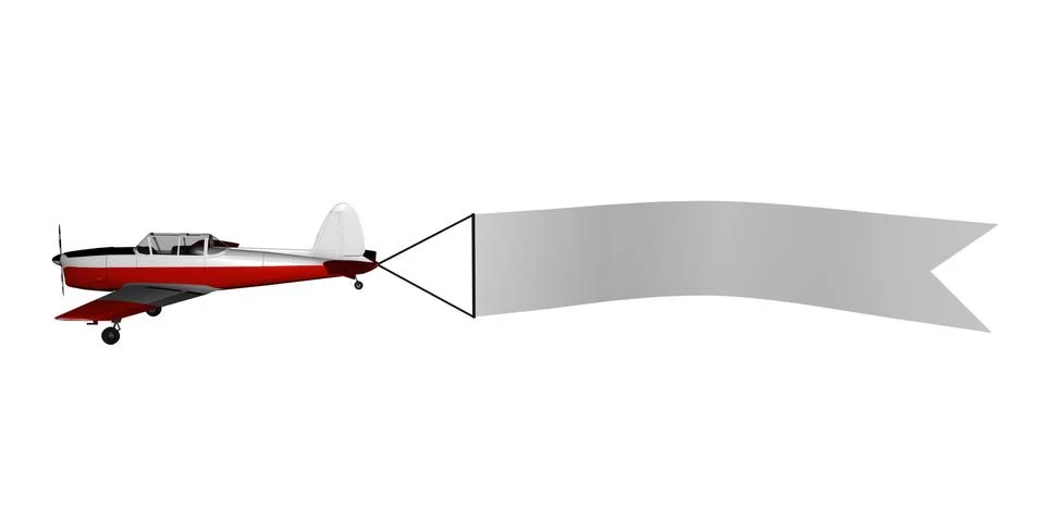 Plane with banner Stock Illustration