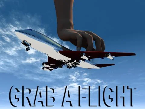 Plane Being Grabbed Stock Illustration