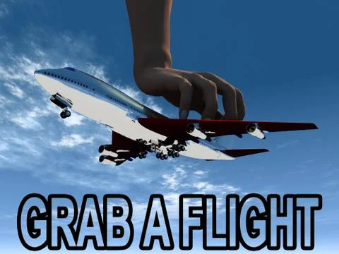 Plane Being Grabbed Stock Illustration