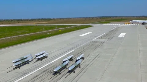 The plane is being towed forward Video stock 114829025