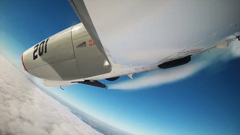 Plane Belly Flying  Stock Footage 92440960