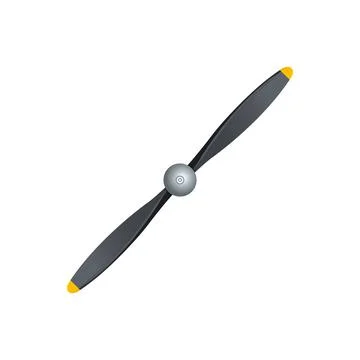 Plane blade propeller, vector airplane wood engine logo icon. Aircraft propeller Stock Illustration