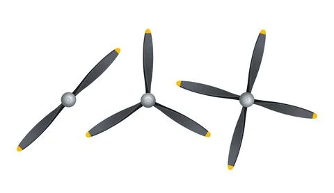 Plane blade propeller, vector airplane wood engine logo icon. Aircraft propeller 스톡 일러스트