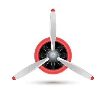 Plane blade propeller, vector airplane wood engine logo icon. Aircraft propeller Stock Illustration