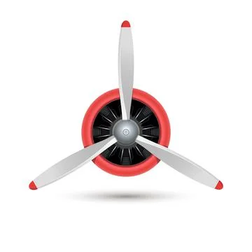 Plane blade propeller, vector airplane wood engine logo icon. Aircraft propeller 스톡 일러스트
