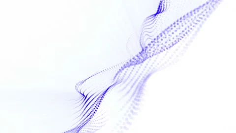 Plane of blue particles slowly oscillates against a white background. abstract a Stock Footage 97215885