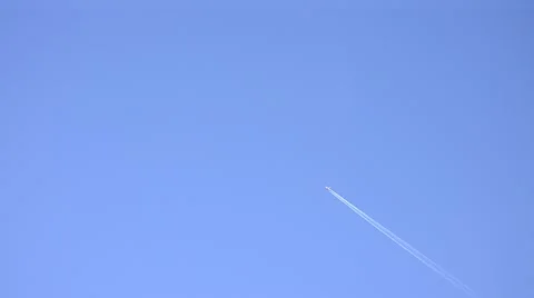 Plane in the blue sky Stock Footage 44745743