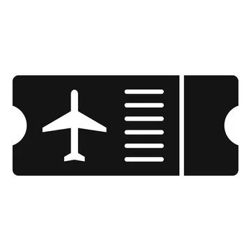 Plane board ticket icon, simple style Ilustración de archivo