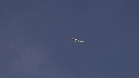 Plane building cloud sky flying aircraft airship transportation wings Stock Footage 318225714