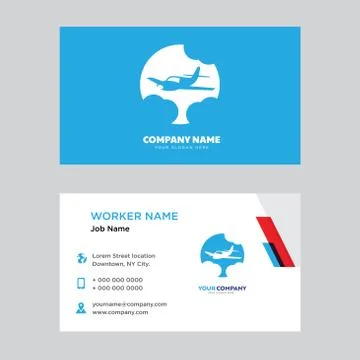 Plane business card design Free Stock Illustration