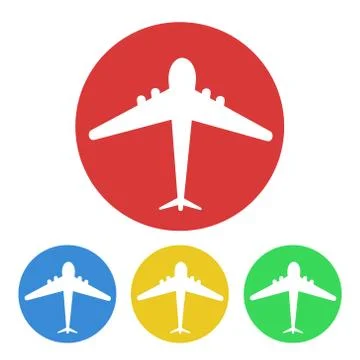 Plane button tourism design, stock vector illustration Stock Illustration