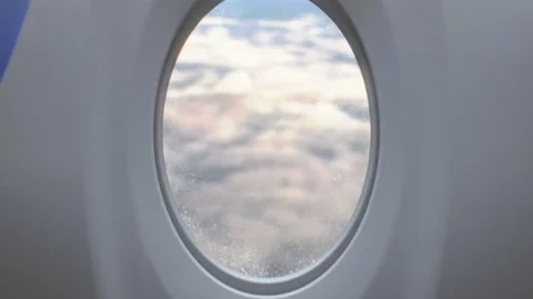 Plane Cabin Window View Stock Footage 238526966