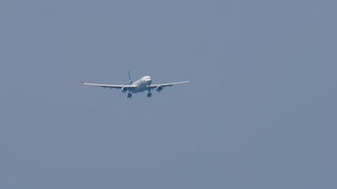 Plane of Cathay Pacific approach Stock Footage 262273951