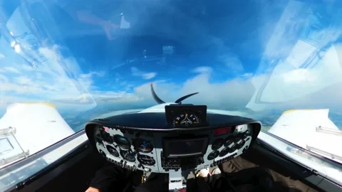 Plane in the clouds Stock Footage 136464675