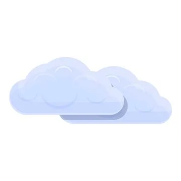 Plane clouds icon, cartoon style Illustrazione stock
