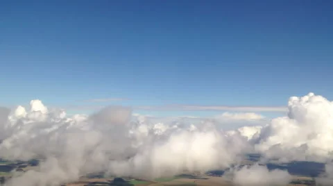 Plane Cloudscape 01 Stock Footage 49844684
