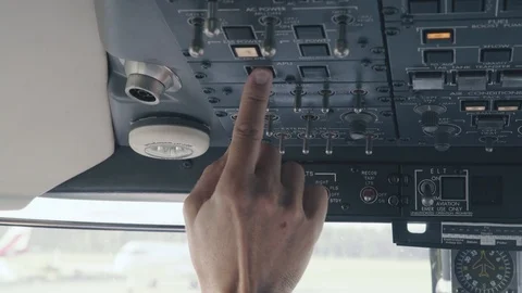 Plane Cockpit Instrument Panel 4k Видео 89825722