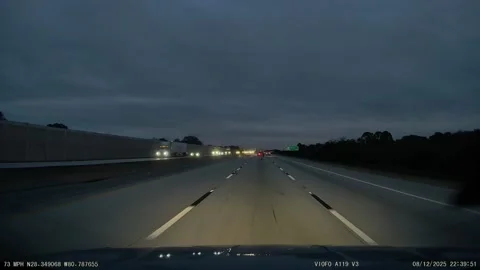 Plane Collides With Car During Emergency Landing on I-95, Brevard County, Florid Stock Footage 323244422