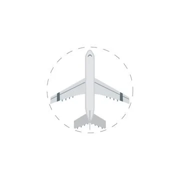 Plane colorful vector flat icon Stock Illustration
