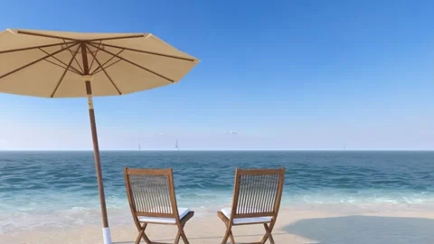 The plane comes in for landing while flying over the beach Stock Footage 277885234