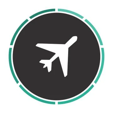 Plane computer symbol Illustrazione stock