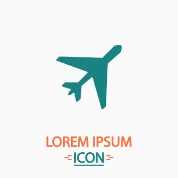 Plane computer symbol Stock Illustration