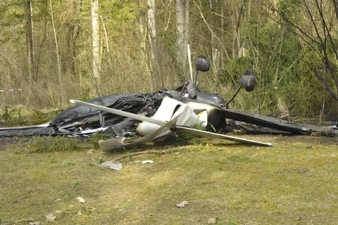 Plane crash after technical or human error, accident in aviation plane cra... Stock Photos