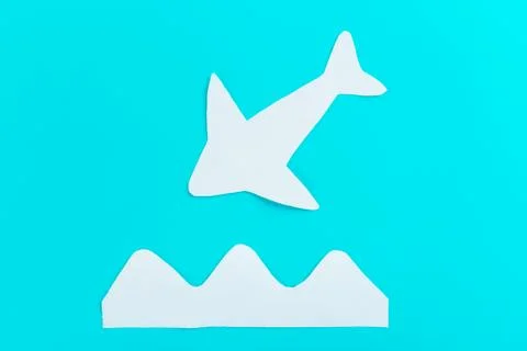 Plane crash cartoon styled Stock Photos