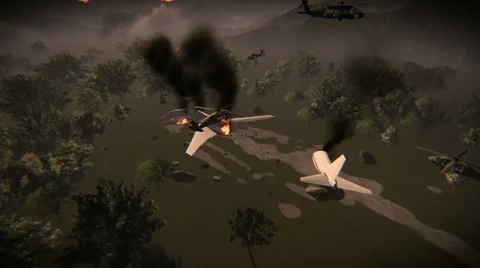 Plane crash Stock Footage 25333981