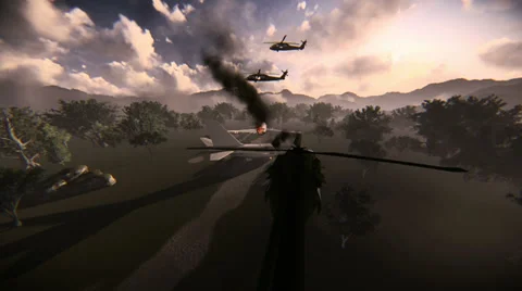 Plane crash rescue Stock Footage 25334471