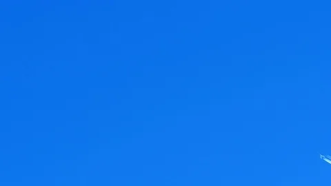 Plane crossing Stock Footage 96375906
