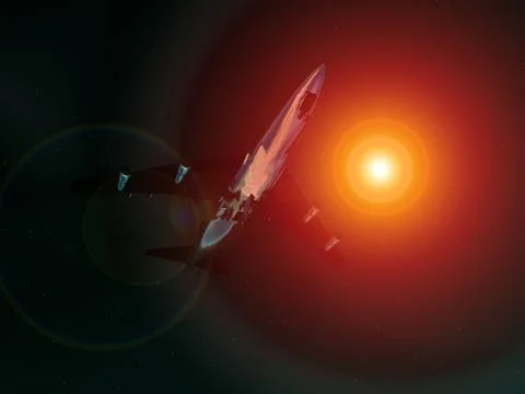 Plane In Dark Sky Stock Illustration