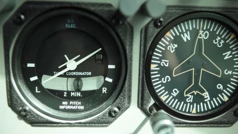 Plane-dashboard-Inside-plane-cockpit. Stock Footage 71577387