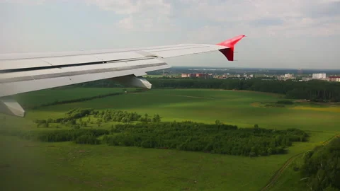 The plane is descending, POV Stock Footage 166739883