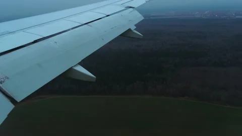 The plane descends for landing Stock Footage 164973501