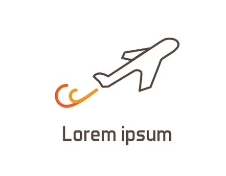 Plane design logo Stock Illustration